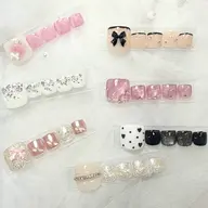 【ガーリー・キラキラ多め♡】フット定額デザイン👣カラー変更🉑※フットバス付