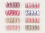 【春の限定・自爪】ちゅるきらワンホンデザイン￥7570 yen【ジェルオフ無料】