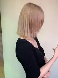 【透明感の欲しい方🫧】イルミナ・アディクシーカラー＋ブリーチカラー（ダブルカラー）＋BYKARTE 3step TR