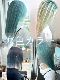 【ワンカラー🩵/⚠️肩上レングス限定🦋/ショート/ボブ】透明感たっぷりの寒色💙カラーお任せください💎✨