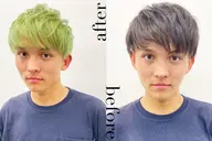 【大人気⭐️メンズメニュー】メンズカット+ケアブリーチ+フルカラー