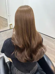 【ブリーチ無しで透明感🐑】ブリーチ無しダブルカラー＋クイック1stepトリートメント