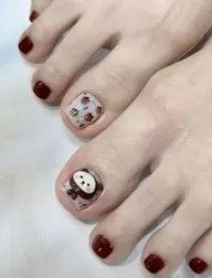 【フット｜ナチュラル】アート4本＋パーツ（数少なめ） ￥7,980