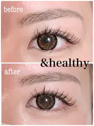 🎀120本+&healthy🎀マツエク後にパーマをかける最新技術!ばらつきにくく、お目元ぱっちりに✨