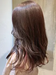 🌹チラ見えがおしゃれなインナカラー🌹ブリーチ込み+髪質改善in ケアフルカラー+トリートメント