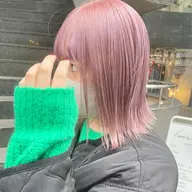 🍧ブリーチ+カラー+ケアトリートメント🍧⚠️シャンプー・ブロー込み【ミルクティーベージュ/ブリーチ/ボブ/レイヤー】