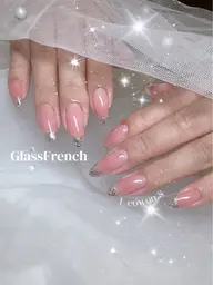 【初回オフ無料・フィルイン対応・パラジェル】💍ガラスフレンチ💍