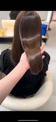 《絹髪コース》髪質改善カラー✖️超高濃度水素を使ったシルクのような髪をカラーで✨　カット付き