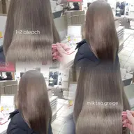 【ケアしながら可愛く🩶ブリーチカラー】ダブルカラー➕トリートメント