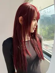 【ミニモ学割💕】♥️韓ドルのような赤髪+韓国風Layer cut✂︎♥️【カット+ブリーチなしorありダブルカラー】