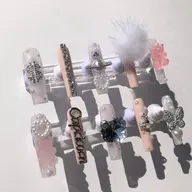 ☆長さだしやり放題コース️☆ 無料パーツ多数&アートし放題!デカパーツも豊富に取揃え︎🐯