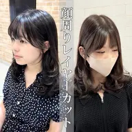 🦋超音波アイロン🦋前髪カットor顔周りカット＋透明感カラー＋TOKIOトリートメント🧡　白髪染めOK🥀レイヤー