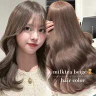 【💛ダメージレスで透明感カラーに✨】ブリーチなしダブルカラー➕3Stepトリートメント🌙✨