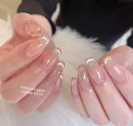 INS話題【マグネットグラデーフレンチネイル】ストーン6個付き