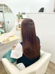 【17時以降限定・髪質改善🍀】カット＋ご褒美ストレート　　　　　　　　　　　　（縮毛矯正＋Aujuaトリートメント）