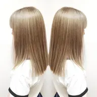 【ダメージが気になるけど明るくしたい貴方に💖】✴高明度かつダメージレス✴ ケアブリーチ×オンカラー💕