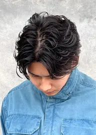 【カット＋パーマ】営業マンの方にも大人気‼️毛流れニュアンスパーマ、写真のような波巻きスパイラルパーマが得意です👍