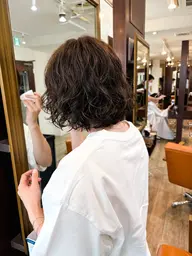 【ふんわり柔らか】カット＋ボブパーマ＋COREME🫧（内部補修４STEPトリートメント）　¥7000