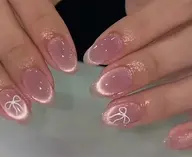 【オフ込み】『長さだし10本』✨マグネットフレンチネイル🩷 《リピーター様＋550円》