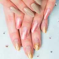 (オフなし)ラメジェルネイル、ラメグラデーション