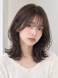 大人かわいい🌙🎀ミディアムレイヤーカット🎀aujuaシャンプー付き🧴