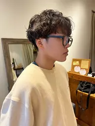 🧢メンズ限定🧢ニュアンスパーマ➕似合わせメンズカット➕ヘッドスパ付き✨️ 【吉祥寺/ボブ/顔周り/韓国】