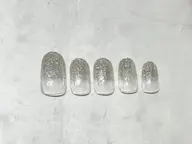 オフなしラメグラデーションネイル