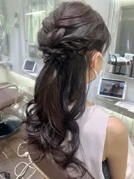 ハーフアップアレンジ💐