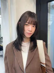 【❤️🔥人気No.2メニュー❤️🔥】韓国ハッシュカット、レイヤーカット+透明感ワンカラー🎧✨