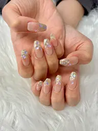 【初回オフ無料】チップ長さだしやり放題💞持ち込みデザインOK