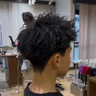 メンズカット スパイキーショート+ピンパーマ