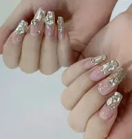 チップ長さだし10本+ラメグラストーン付け放題