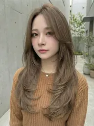 レイヤーカット＋ブリーチなしダブルカラー＋トリートメント