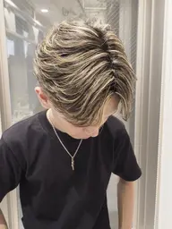 メンズカット+ブリーチダブルカラー