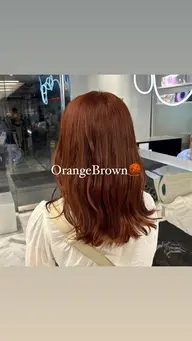 【🧡オレンジブラウンカラー🧶】ブリーチなし/ダブルカラー