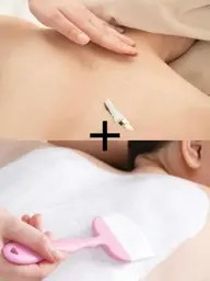 【背中シェービング×毛穴洗浄】夏までに肌ケア(4step)電気シェーバー処理+毛穴洗浄吸引+パック¥6500