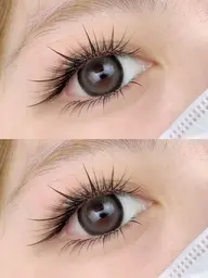 ★大人気持ち込みデザイン LEDワンホン感ボリュームラッシュ上下セット＊上100束＋下20（アイパック付き）