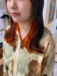 カット　＋　ハイライト(表面)orインナーカラー　＋カラー　＋　3ステップトリートメント