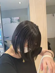 【❤️‍🔥特別クーポン❤️‍🔥】艶髪ワンカラー（マイクロバブルシャンプー＋艶コーティングトリートメント）＋前髪カット