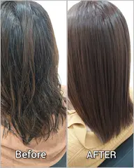 【カット無】縮毛矯正+ 【栄養レベル☆☆☆】髪質強化TR+アロマスパ付