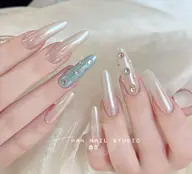 【平日限定】🟢チップ長さだし＋持ち込みデザイン(🔅デザイン、パーツ2本ok)土日祝11500➡️平日10500