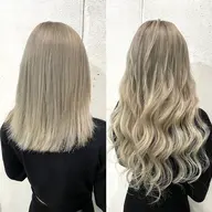 最高級バージンレミーエクステ胸下＋ブリーチ＋カラー¥30800〜【期間限定価格】