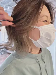 【SNSで大人気】カット＋イヤリングカラー（ブリーチ込み）