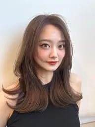 透明感ケアカラー + 超補修トリートメント