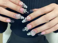 チップ長さだし10本➕120分ジェルやり放題(オフ込み) ❤️スートンとシール付け放題❤️華やかパーツ2個無料❤️