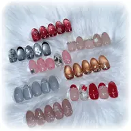 【サンプルデザイン】冬ネイル