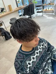 カット＋前髪下ろしのパーマ＋炭酸ケアシャンプー