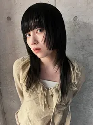 似合わせ韓国レイヤーカット+縮毛矯正(ストレートパーマ)