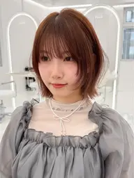 【❤️ご新規様限定❤️】🎀透明感カラー➕韓国ボブカット➕超音波トリートメント🎀
