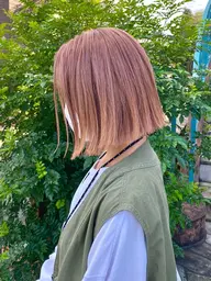 【ブリーチ】暖色系ダブルカラー+超音波トリートメント